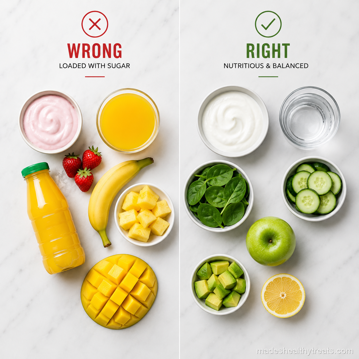 smoothie mistakes comparison healthy balanced smoothies